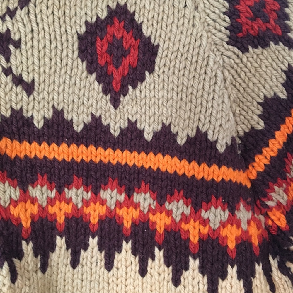 Vintage HANDKNIT CURLING SWEATER Wool unisex - Picture 5 of 16